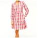 J. Crew Dresses | J Crew Pink And Green Plaid Tiered Ruffle Trim Long Sleeve Dress Size 6 | Color: Green/Pink | Size: 6