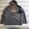 Adidas Shirts & Tops | Adidas Hoodie Xl 18 Youth Gray Orange Spell Out Logo Gray Climawarm Polyester | Color: Gray/Orange | Size: Xl 18