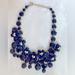 J. Crew Jewelry | J. Crew Navy Blue Floral Statement Necklace | Color: Blue | Size: Os