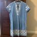 Madewell Dresses | Madewell Chambray Boho Embroidered Dress S | Color: Blue | Size: S