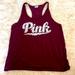 Pink Victoria's Secret Tops | 4/$24 Bundle! Vs Pink Racerback Workout Tank | Color: Pink/Tan | Size: M
