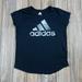 Adidas Shirts & Tops | Adidas Black Short Sleeve Logo Soft Stretchy T-Shirt Top | Color: Black/Silver | Size: Sg