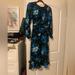 J. Crew Dresses | J Crew Floral Dress - Size 0 | Color: Black/Blue | Size: 0