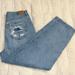 American Eagle Outfitters Jeans | American Eagle Extremely Distressed Boyfriend Jeans | Color: Blue/White | Size: 8