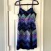 American Eagle Outfitters Dresses | American Eagle Chevron Print Dress With Back Cutouts | Color: Blue/Purple | Size: 12