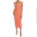 Zara Dresses | Herv Lger Crisscross-Back Midi Sheath Dress | Color: Orange/Pink | Size: S