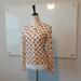 J. Crew Sweaters | J Crew Merino Wool Polka Dot Cardigan - Size L | Color: Cream/Red | Size: L