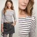 J. Crew Tops | Jcrew Sequin Shoulder Stripe Tee | Color: Blue/Cream | Size: M