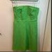 J. Crew Dresses | Jcrew Seersucker Strapless Super Cute Bright Green Summer Dress. Size 16. | Color: Green | Size: 16