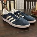 Adidas Shoes | Adidas Gazelle Bb5478 Shoes Sneakers Navy Blue Men’s Size 10 | Color: Blue/White | Size: 10