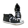 Converse Shoes | Boys' Converse Chuck Taylor All Star Black Leather Upper Size 4 | Color: Black/White | Size: 4b