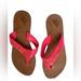 Coach Shoes | Coach Poppy Michele Pink Patent Sandals Thong Flip Flops Women's Size 6 | Color: Gold/Pink | Size: 6