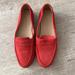 J. Crew Shoes | J. Crew James Suede Penny Loafers Red Flats Made In Italy 6.5 | Color: Red | Size: 6.5