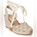 Ralph Lauren Shoes | Lauren Ralph Lauren Wedge Sandals | Color: Cream | Size: 6.5