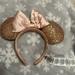 Disney Accessories | Disney Minnie Mouse Rose Gold Sequin And Pink Satin Ear Headband | Color: Pink | Size: Os