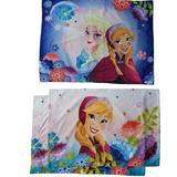 Disney Bedding | Disney Frozen Elsa Anna Pillow Sham And A Set Of 2 Double Sided Pillow Cases | Color: Blue/Pink | Size: Os