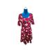 Lularoe Dresses | Lularoe Xlarge Multicolored Floral Pattern Midi Dress With Scoop Neck 95% Poly | Color: Purple/Red | Size: Xl
