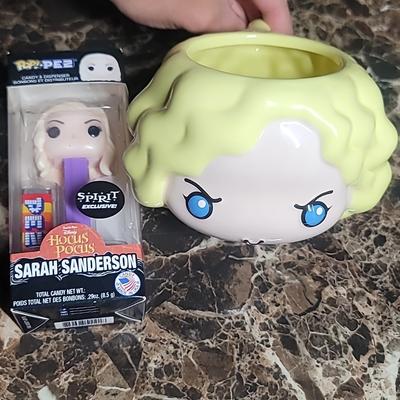 Disney Accents | Hocus Pocus Lot (Sarah Sanderson) Mug & Pop Pez Candy Dispenser | Color: Yellow | Size: Os