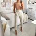 Zara Pants & Jumpsuits | - - Zara Blogger Belted Pants | Color: Cream | Size: Various
