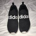 Adidas Shoes | Adidas Cloud Foam Men’s Black And White 9 1/2 Slip On Mesh Tennis Shoes | Color: Black/White | Size: 9.5