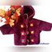 Disney Jackets & Coats | Baby Disney Fleece Fall Toggle Coat Hooded 6m | Color: Purple/Red | Size: 6mb