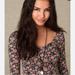 Free People Dresses | Intimately Free People Boho Florals Bodycon Tunic Dress Small | Color: Black/Cream | Size: S