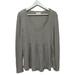 Anthropologie Tops | Anthropologie T.La Peplum Knit Top Womens Size S V-Neck Long Sleeve Gray Boho | Color: Gray | Size: S