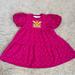 Disney Dresses | Disney Encanto Girls Pink Cotton Dress Tiered Puff Sleeve Summer Size M 7/8 | Color: Pink/Yellow | Size: 7g