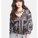 Free People Tops | Free People Yo Yo Peasant Top Lightweight Blouse Size S | Color: Black/White | Size: S