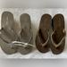 Nine West Shoes | 2 ~Nine West N-Eclispe3 -(1)Grey/Silver ~(1)Brown/Gold Wedge Sandals Sz 6m Nwot | Color: Gray | Size: 6
