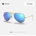 Ray-Ban Accessories | Blue Polarized Aviators | Color: Blue/Gold | Size: Os