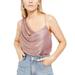 Free People Tops | Free People Womens Pink Sleeveless Cowl Neck Party Top Size M | Color: Gold/Pink | Size: M