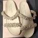 Kate Spade Shoes | Kate Spade Rosa Sandals Embellished Leather Sandals | Color: White | Size: 11