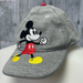 Disney Accessories | Disney Mickey Mouse Kids One Size Osfm 100% Cotton Hook & Loop Back Cap Hat | Color: Gray | Size: Osb