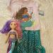 Disney Costumes | Cat & Jack 7/8 Mermaid Skirt With Disney Little Mermaid Top Size 6 Nwt. | Color: Blue/Pink | Size: 6 T Shirt And 7/8 Mermaid Skirt