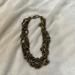 J. Crew Jewelry | J Crew Antiqued Gold Vintage Looking Statement Chunky Chain Necklace Crystal | Color: Gold | Size: Os