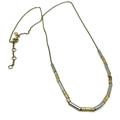 J. Crew Jewelry | J. Crew Necklace Silver Gold Tone Chain Necklace Tube Beading Signed | Color: Gold/Silver | Size: Os