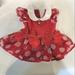 Disney Dresses | Disney Baby Girls 12-18 Month Red Polka Dot Dress | Color: Red/White | Size: 12-18mb
