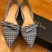 J. Crew Shoes | J.Crew Sloan Plaid Flats With Bow - Blue/Black Trim | Color: Black/Blue | Size: 6.5