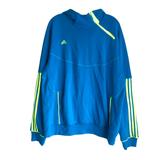 Adidas Shirts | Adidas Predator Men's Hoodie Size Xl Blue Zipper Pockets Cotton Fleece 3 Stripes | Color: Blue | Size: Xl