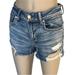 American Eagle Outfitters Shorts | American Eagle Outfitters Ladies Midi Distressed Denim Jean Shorts Size 4 | Color: Blue | Size: 4
