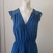 Anthropologie Dresses | Anthropologie Lil Blue Ruffle Dress Size 8 | Color: Blue | Size: 8