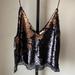 Free People Tops | Free People Sequin Tank/Cami | Color: Black/Gold | Size: Xs