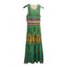 Anthropologie Dresses | Hemant & Nandita Mintzita 100% Silk Floral Chrochet Embroidered Maxi Dress Sz 2 | Color: Green | Size: 2