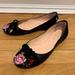 Kate Spade Shoes | Kate Spade New York Floral Ballet Flats Size 6.5 | Color: Black | Size: 6.5