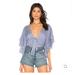 Free People Tops | Free People Baby Blue Call Me Later Bodysuit Size Medium Baby Blue | Color: Blue | Size: M