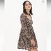 American Eagle Outfitters Dresses | American Eagle Floral Long Sleeve Tiered Mini Dress | Color: Black/Cream | Size: S