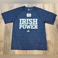 Adidas Shirts | Adidas Notre Dame Irish Climalite T-Shirt Size Small | Color: Blue/White | Size: S