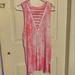 American Eagle Outfitters Tops | American Eagle White & Pink Tie Dye Tank Size Large | Color: Pink/White | Size: L