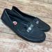 Coach Shoes | Coach Fredrica Black Leather Loafers Women's Size 6b Slip On Flat Shoes | Color: Black/Red | Size: 6